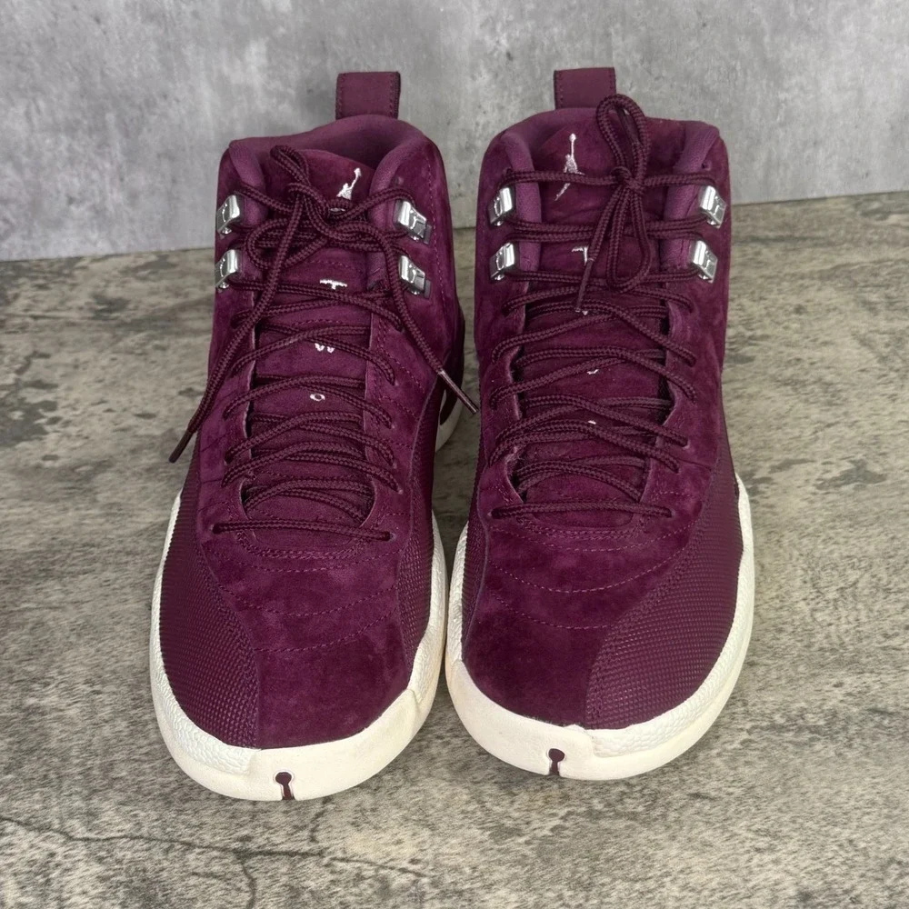 Air Jordan Retro 12 Bordeaux/Metallic Silver Men 8.5 130690-617 Sneakers